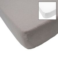 DRAP HOUSSE MATELAS BABYCALIN 2 Draps Housse Bébé Blanc Taupe 70 x 140 DRAP HOUSSE MATELAS BABYCALIN 2 Draps Housse Bébé Blanc Taupe 70 x 140