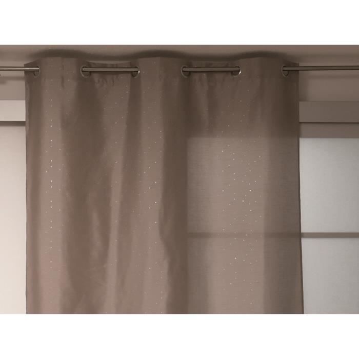 SOLEIL D'OCRE Rideau à Œillets Fiesta 140x240 cm taupe