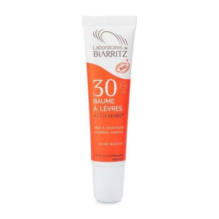LES LABORATOIRES DE BIARRITZ Baume à lèvres Alga Maris SPF30 Mer & Montagne Bio - 15 ml