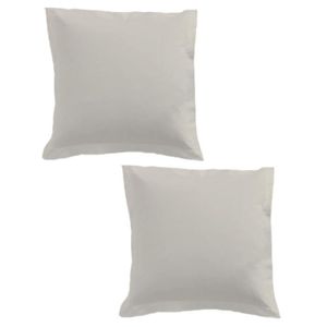 TODAY Lot de 2 taies d'oreiller 75x75cm Ivoire