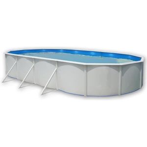 MALLORCA Piscine ovale en acier avec kit d'été et tapis 730x366x120cm