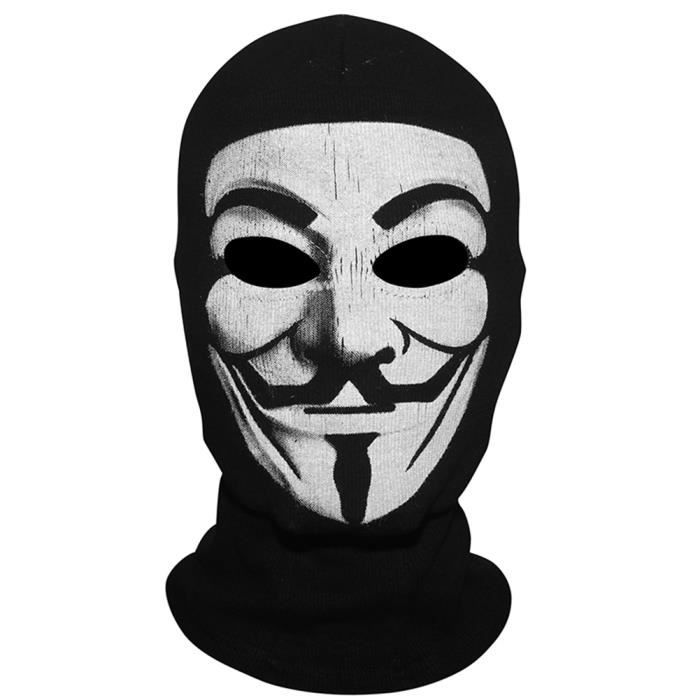 V Pour Vendetta Cosplay Cagoule Masque Balaclava Réglable Visage