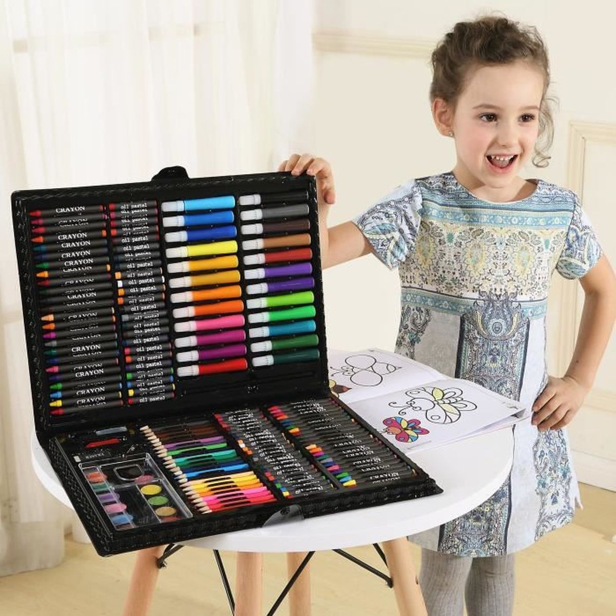 Mallette à Dessinpeinture168 PCS Mallette DArtiste Kit De Mallette à Dessinpeinture168 PCS Mallette DArtiste Kit De