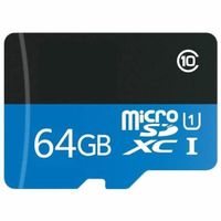 CARTE MÉMOIRE Carte Mémoire Micro SD 64Go(Bleu Noir + Adaptateur CARTE MÉMOIRE Carte Mémoire Micro SD 64Go(Bleu Noir + Adaptateur