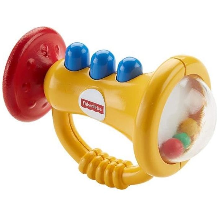 FISHER-PRICE - Trompette Hochet - Anneau de Dentition - 3 mois et +