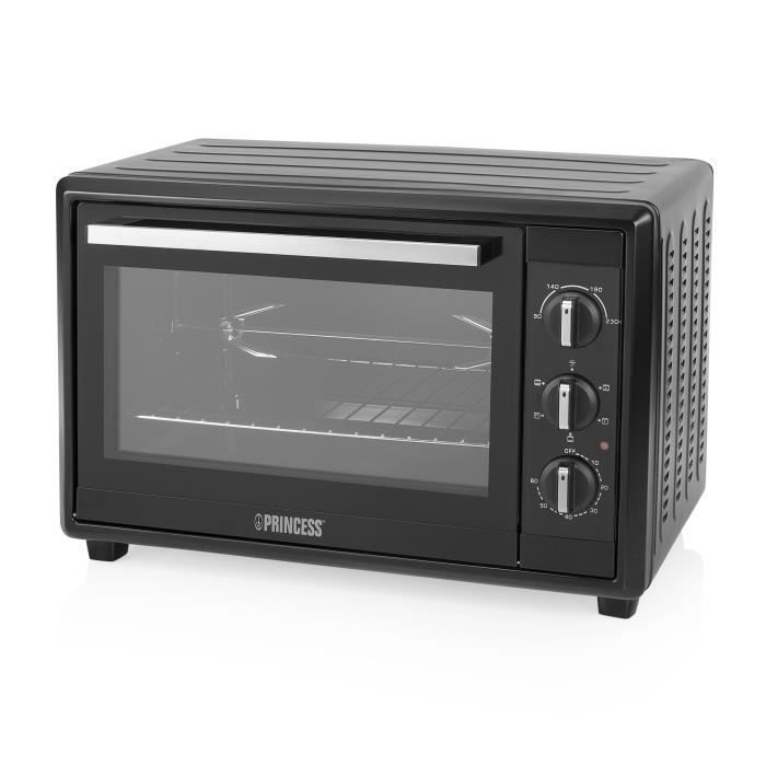 PRINCESS 01.112750.01.001 Mini-four grill - 35 L - Chaleur tournante - Convection - 1500W - Noir