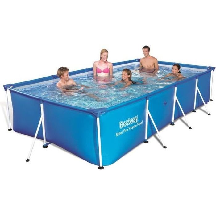 Bestway Piscine Rectangulaire Tubulaire L400 X L211 X H081m