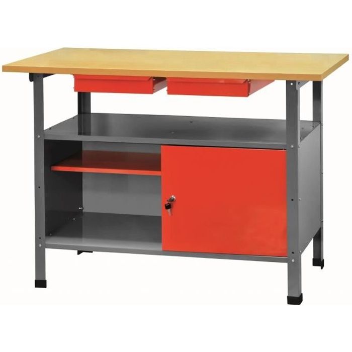 etabli m 233 tallique avec plateau en bois et rangement 120 x etabli m 233 tallique avec plateau en bois et rangement 120 x