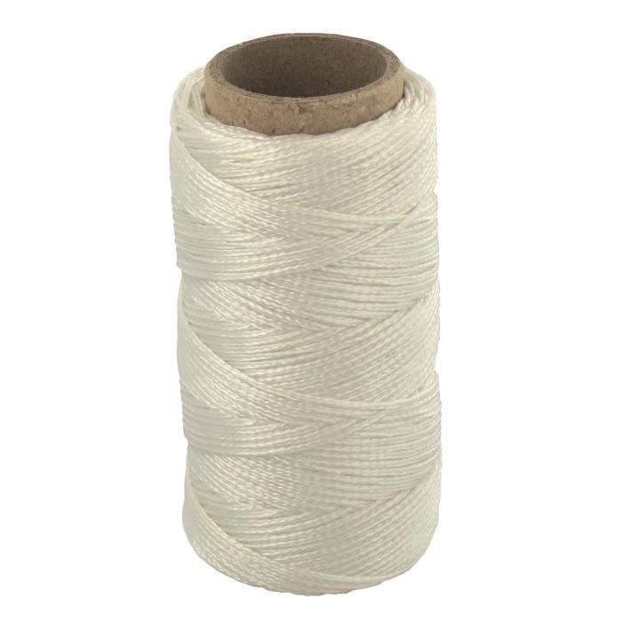 Cordon de tirage - 10 m / Ø 4 mm - Polypropylène - Blanc