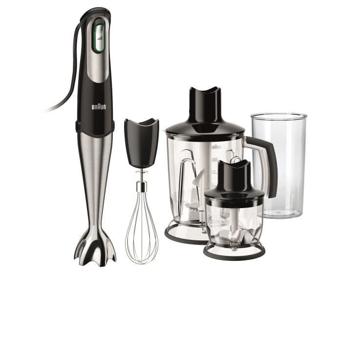 BRAUN MQ745 APERITIF Mixeur plongeant - Noir/Acier