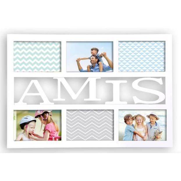 CASITA Pêle mêle Amis 6 vues - 10 x 15 cm - Blanc