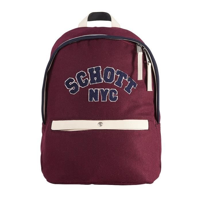 SCHOTT Sac à Dos - 1 Compartiment - Primaire / Collège - 31 cm - Burgundy - Enfant fille