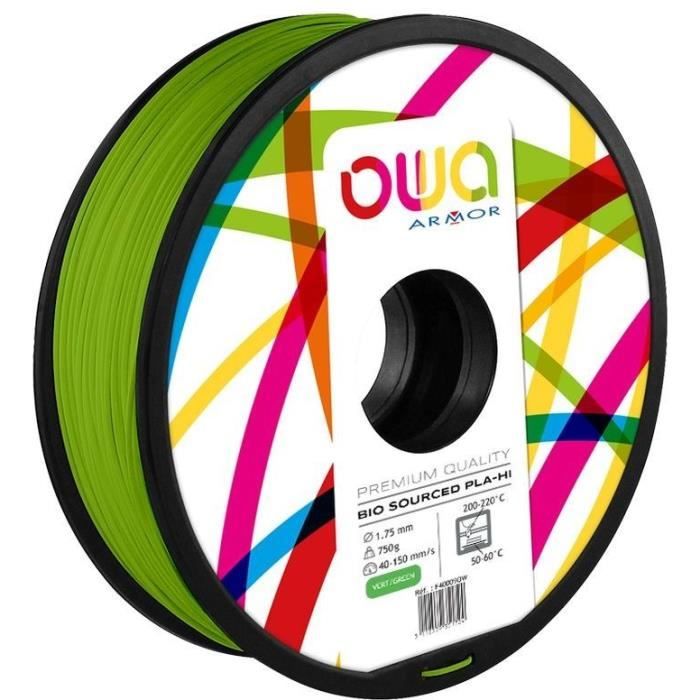 OWA Bobine de Filaments pour imprimante 3D - PLA Hi - Vert