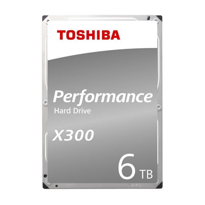 Toshiba Disque Dur interne X300 3,5'' Boite Retail - 6 To - 7200 rpm - 128 Mb