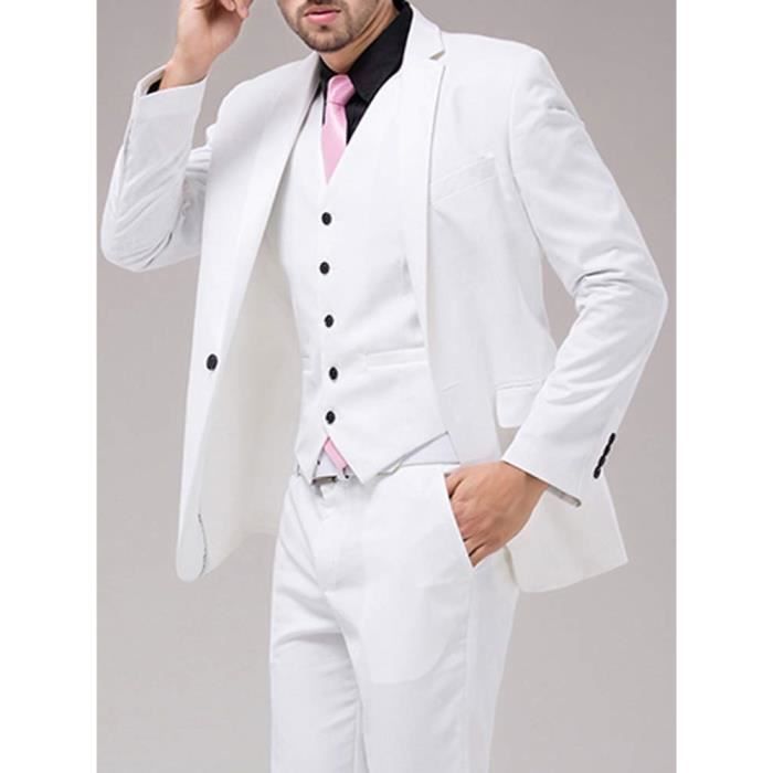 Costume Homme Mode seul bouton costumes 3 pièces de ...