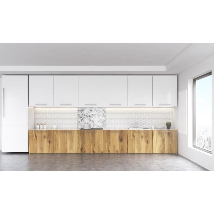 Fond de hotte "Texture marbre blanc"2