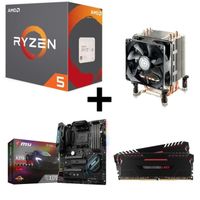 PACK COMPOSANT Kit Evo Ryzen 5 1600X MSI X370 16Go DDR4 3000MHz + PACK COMPOSANT Kit Evo Ryzen 5 1600X MSI X370 16Go DDR4 3000MHz +