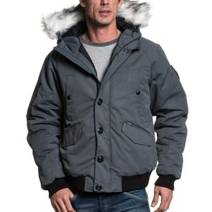 blouson Grosse Hiver Fourrure Col Noir Blouson Fourrure Homme qUzPxUv