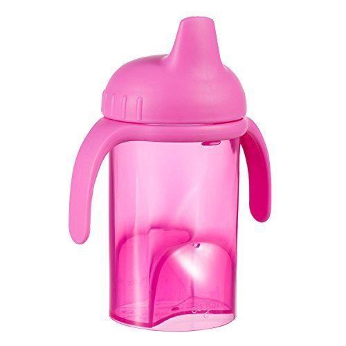 DIFRAX Gobelet à Bec Anti fuites Bec Rigide 250 ml Rose
