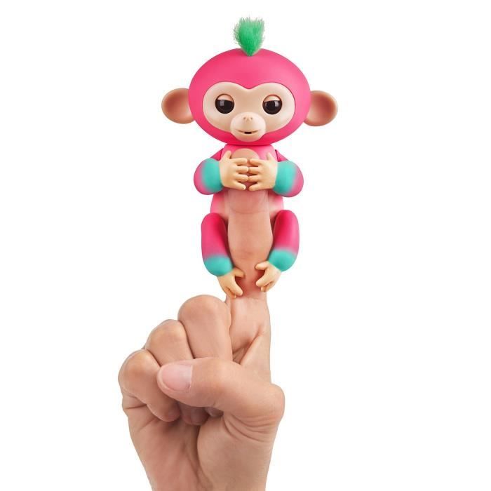 WOWWEE Fingerlings bébé Singe Meulon - Rouge et vert