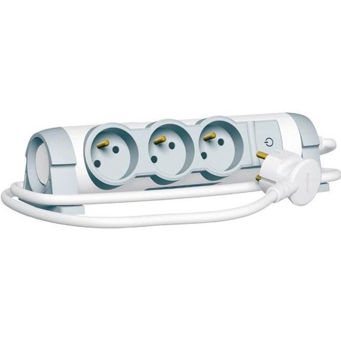 LEGRAND Rallonge multiprise Confort bloc de prises rotatif 3x2 P+T cordon 3 m