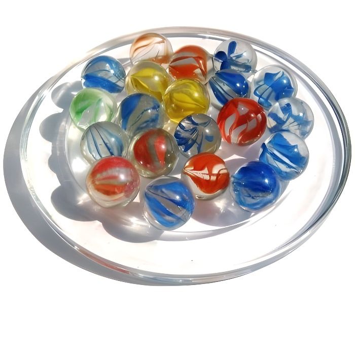 30 Billes En Verre Irisé Rouge - 14 Mm, Pour Collection Ou Jeux - Marque MaRécréation, Qualité Verre