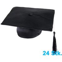 CHAPEAU - PERRUQUE Lot de 24 Toque étudiant diplômé Chapeau laurea To CHAPEAU - PERRUQUE Lot de 24 Toque étudiant diplômé Chapeau laurea To