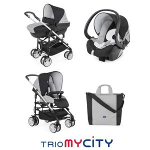 CHICCO Poussette combinée 3 en 1 TRIO MYCITY Coal CHICCO Poussette combinée 3 en 1 TRIO MYCITY Coal