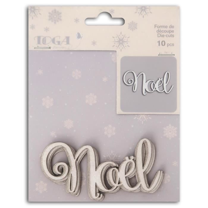 TOGA L'Or De Bombay assortiment de 10 mots découpés - Motif Noël