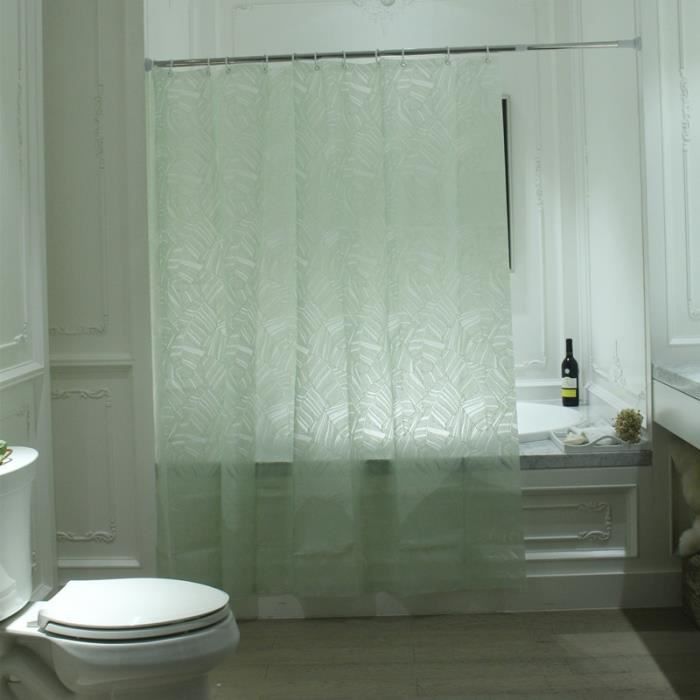 Rideau de Douche EVA Imperméable Transparent pour Décoration de ... Rideau de Douche EVA Imperméable Transparent pour Décoration de ...