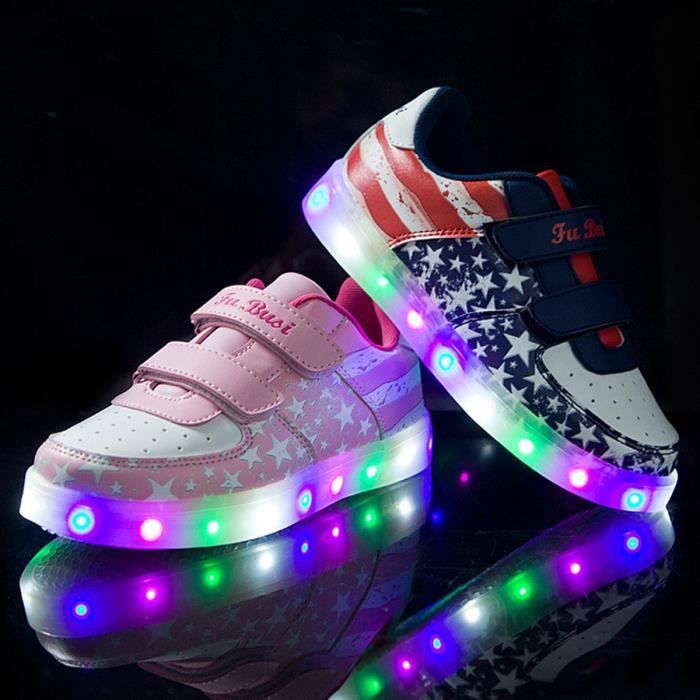 Baskets Lumineuses Gabby's Dollhouse Pour Filles - Avec Lumières Clignotantes, Semelle Rembourrée, Motif Pailleté