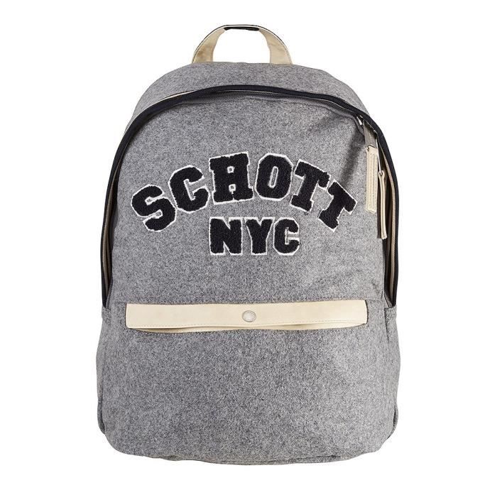 SCHOTT Sac à Dos - 1 Compartiment - Primaire / Collège - 31 cm - Mocked Grey - Enfant Garçon /Fille
