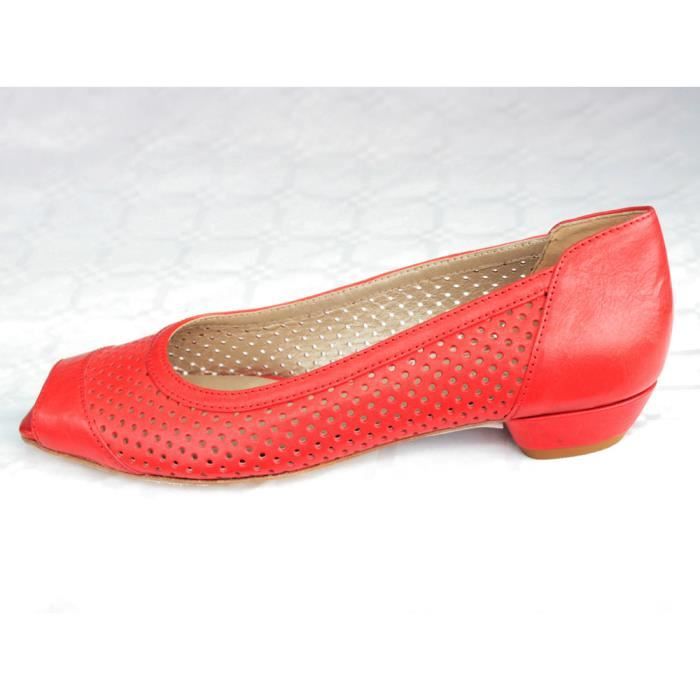 Chaussures Neuves Rouge Achat T Femme 37 Cuir Mode Vente Babies 8ymnwP0OvN