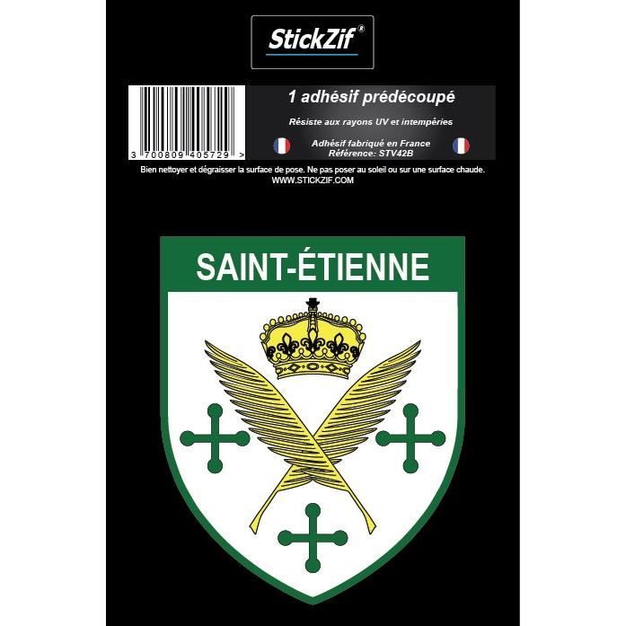 STICKZIF 1 Adhésif Blason Saint-Etienne STV42B