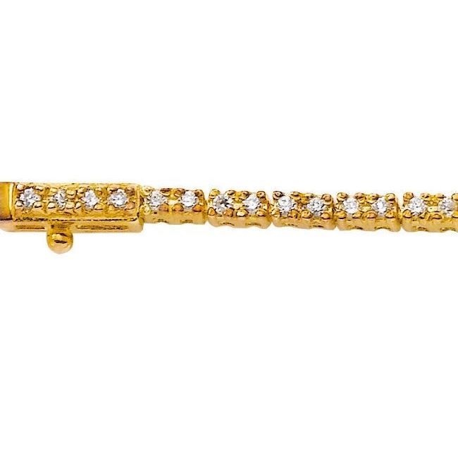 MONTE CARLO STAR - Bracelet Riviere Or Jaune 18 Carats - Femme
