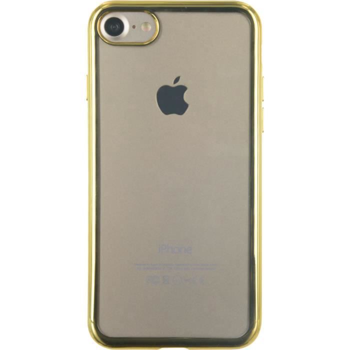 BIGBEN Coque pour Iphone 7 - Transparente - Contour doré