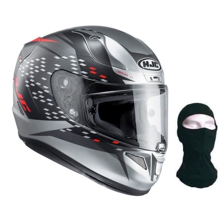 HJC Casque Intégral Rpha11 Oraiser Noir Rouge + Cagoule