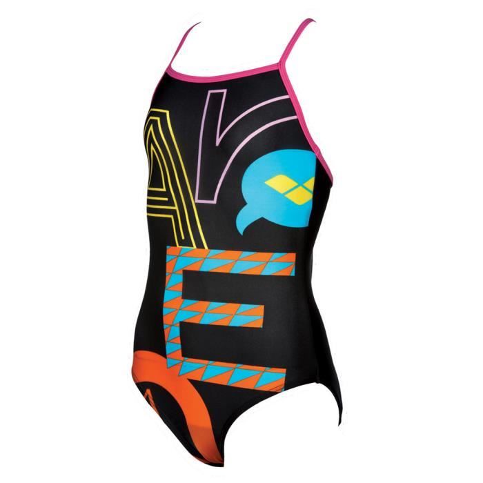 ARENA Maillot de bain 1 pièce fille Folk - Noir / Vert