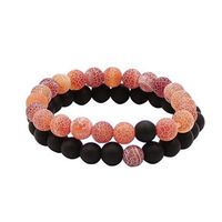 BRACELET - GOURMETTE 2 Pcs / Set Couple Bracelet à énergie fossile de t BRACELET - GOURMETTE 2 Pcs / Set Couple Bracelet à énergie fossile de t