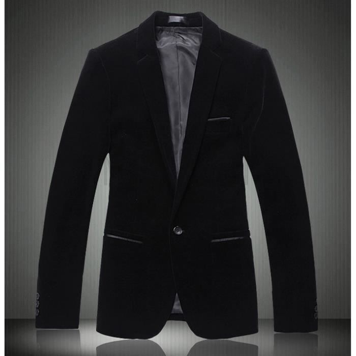Veste blazer homme velours noir Veste blazer homme velours noir