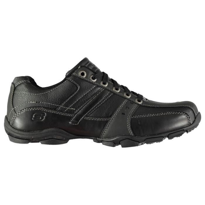Shoe Chaussures Homme Noir Casual Skechers Dentelle marron Décontractées SPxqB8w