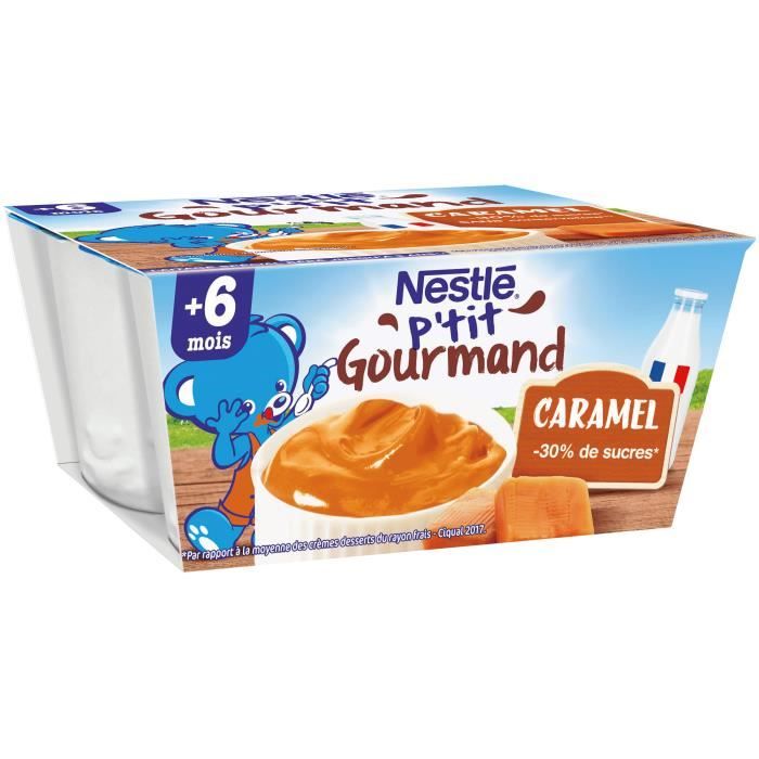 NESTLÉ P'tit Gourmand Caramel 4x100 g Dès 6 mois Achat / Vente
