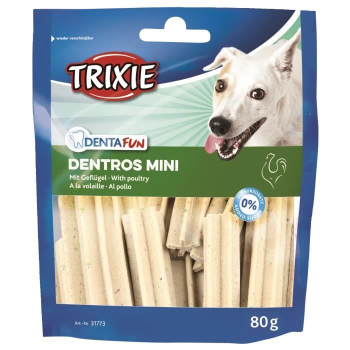 TRIXIE Dentros mini Denta Fun à la volaille - Pour chien - 60g