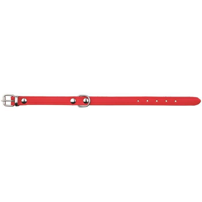 TRIXIE Basic collier - L : 45-54cm / 22m - Rouge - Pour chien