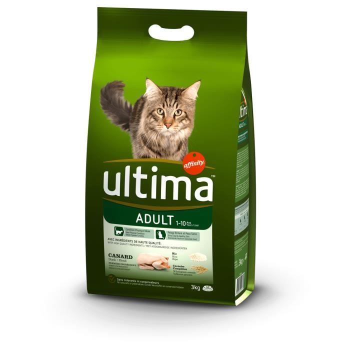 Croquettes Ultima Ultima Chat Canard & Riz 3Kg Achat / Vente
