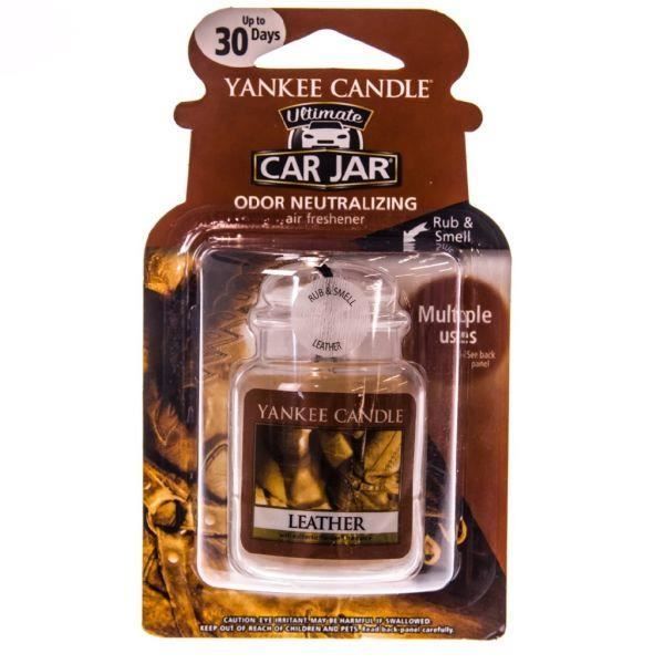 Parfum Pour La Voiture Car Jar Ultimate Cuir Leather Yankee Candle