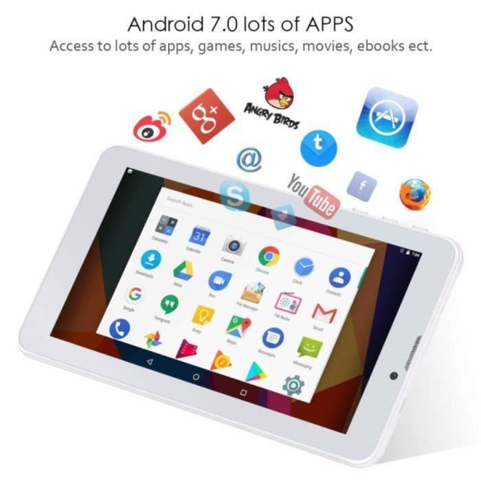 Tablette Tactile 7 Pouces 3G Android 7.0 Quad1
