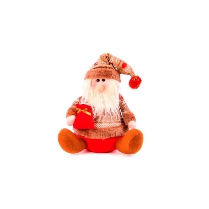 Personnage de Noël : Père Noël en tissu 28 cm