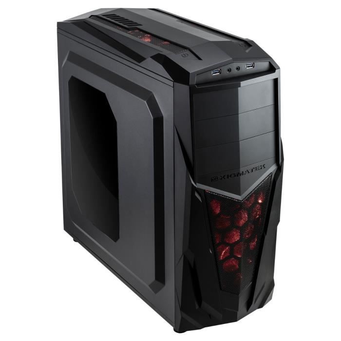 Xigmatek Boîtier PC Mach II - Noir - Moyen Tour - Fenêtre