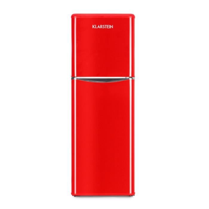 Klarstein Monroe XL Red Combiné Réfrigérateur3